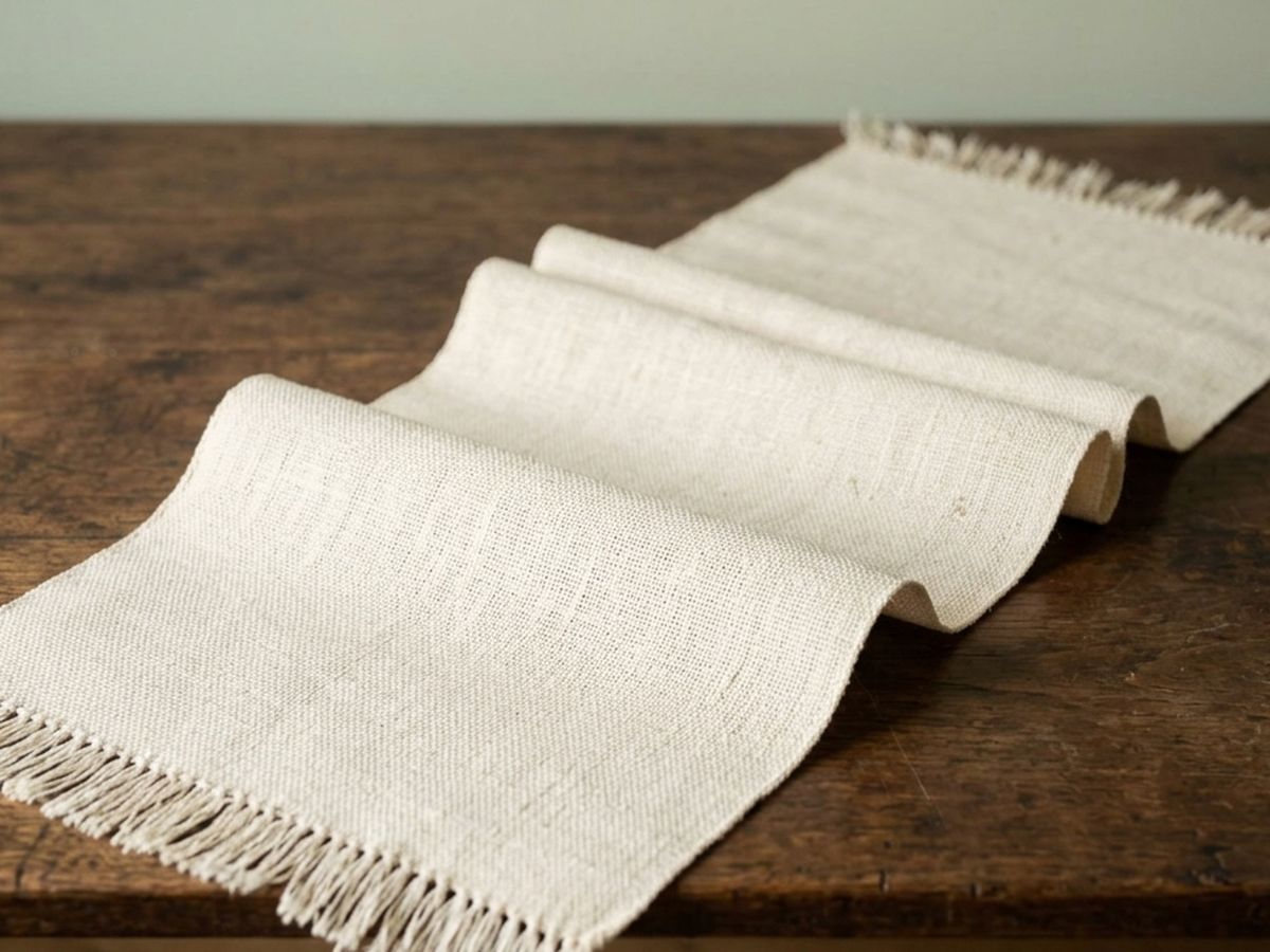 Cotton table runner, handwoven by Sadhona Authentic House