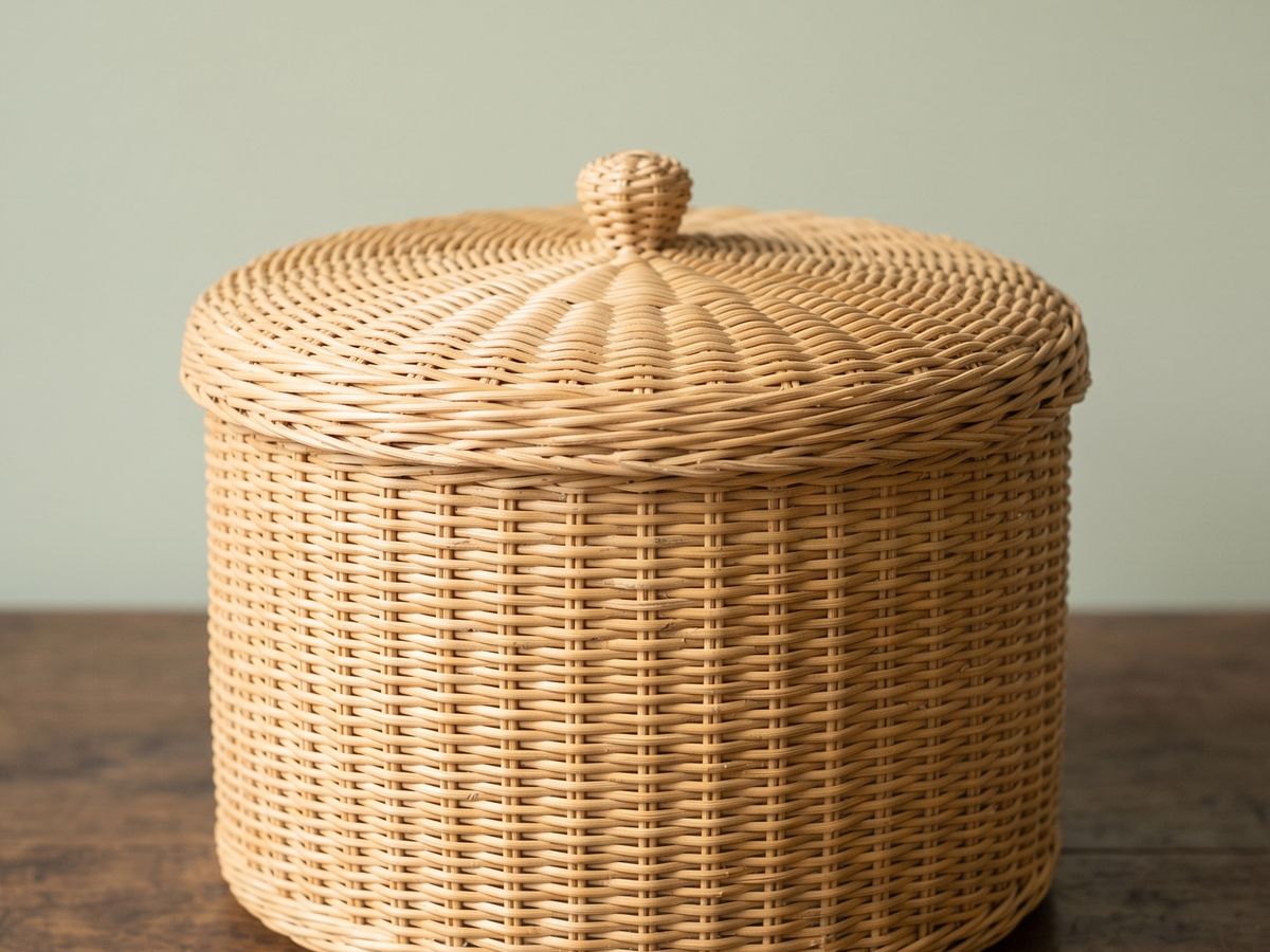 Lidded storage box, handwoven by Sadhona Authentic House