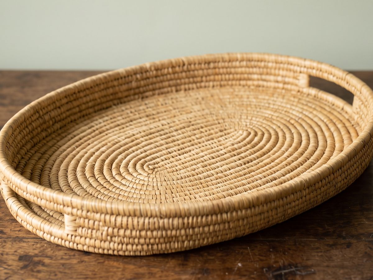 Oval serving tray, handwoven by Sadhona Authentic House