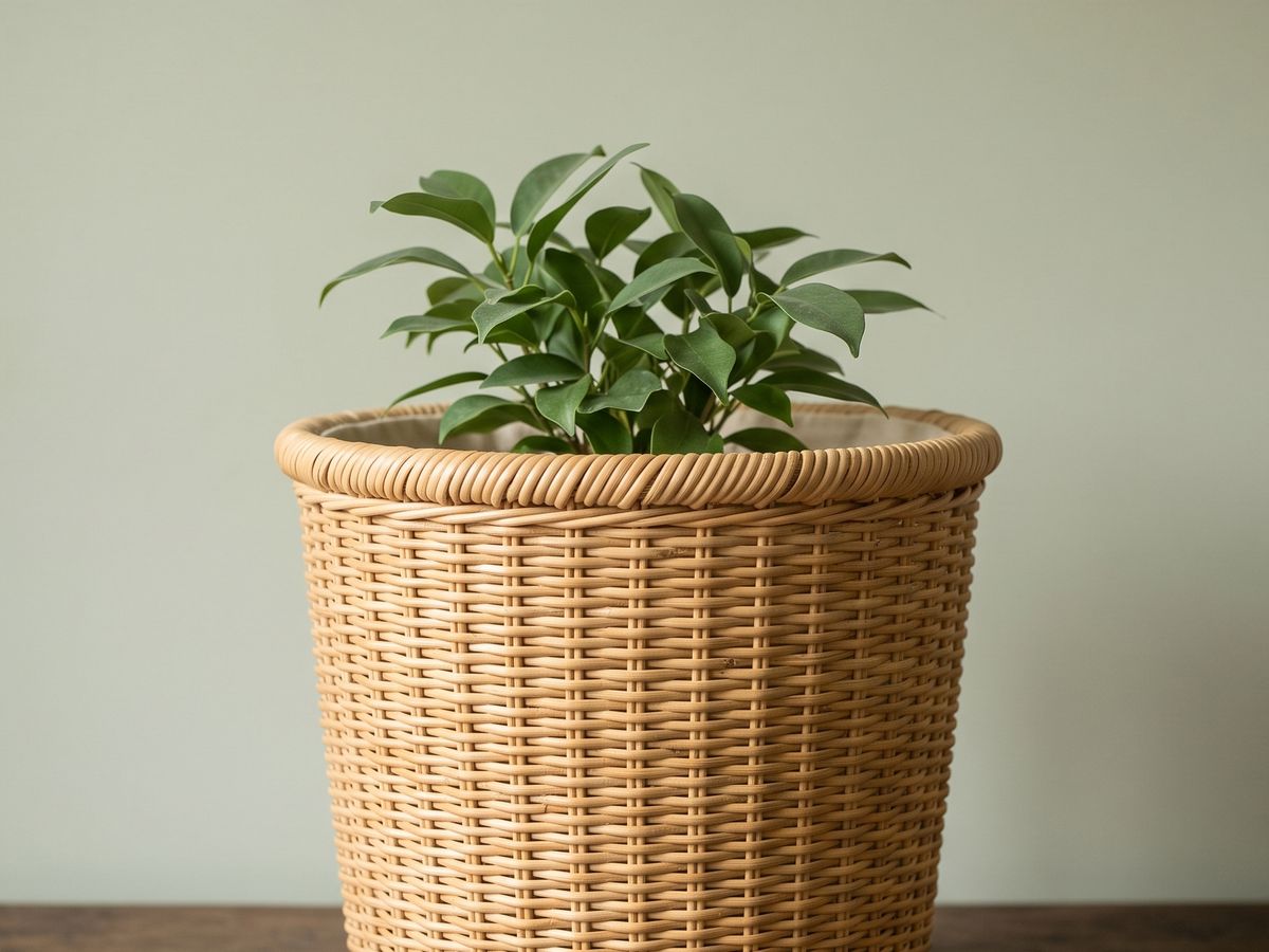 Planter basket, handwoven by Sadhona Authentic House